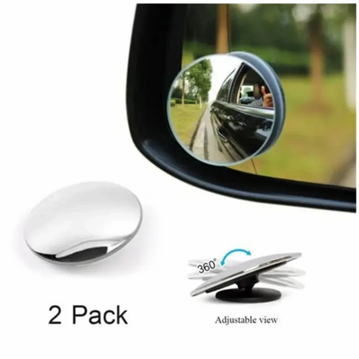 Blind Spot Mirror 360 Degree Adjustabe Car View Mirror SKU: SKU-00350